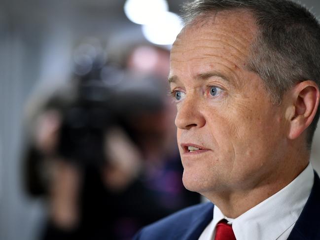 Opposition Leader Bill Shorten pledges $300 million for Victoria’s suburban rail loop project if elected. Picture: AAP