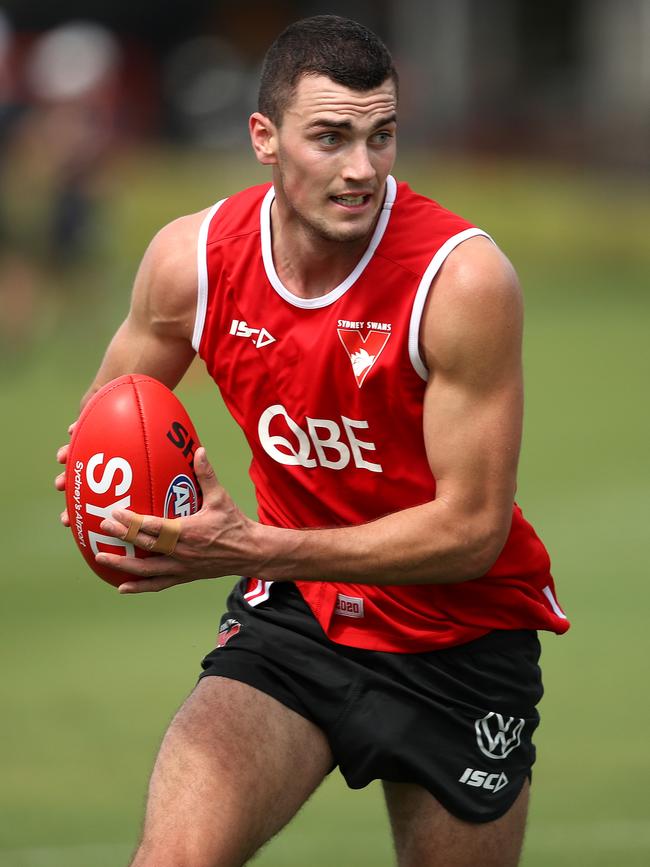 Young Swans forward Tom McCartin. Picture: Phil Hillyard