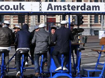 Amsterdam beer bikes. Picture: FaceMePLS/Flickr