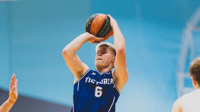 Ned Renfree in action for Victoria at the 2025 Basketball Australia Under-20 National Championships. Picture: Taylor Earnshaw