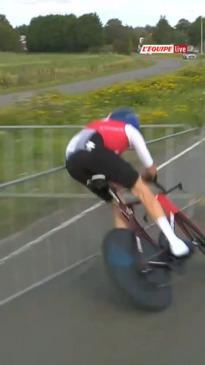 Cyclist bloodied in brutal crash