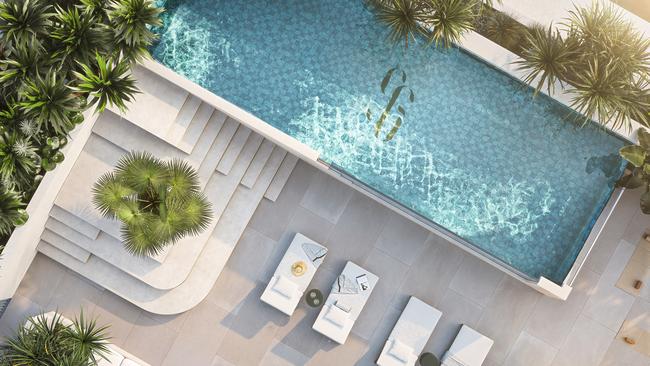 The development will have a luxury poolside setting.