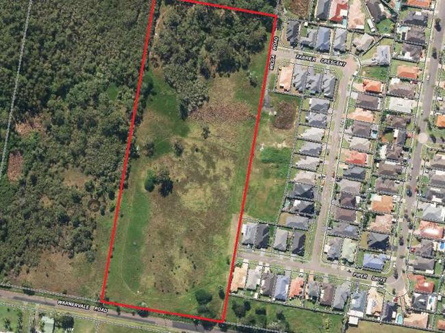 Site of subdivision proposal at 138-152 Warnervale Road, Hamlyn Terrace with 53 lots