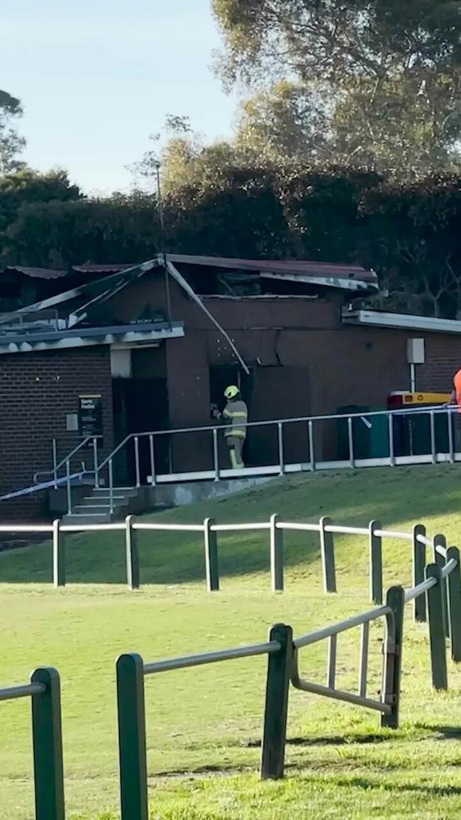 Suspicious blaze destroys sporting club