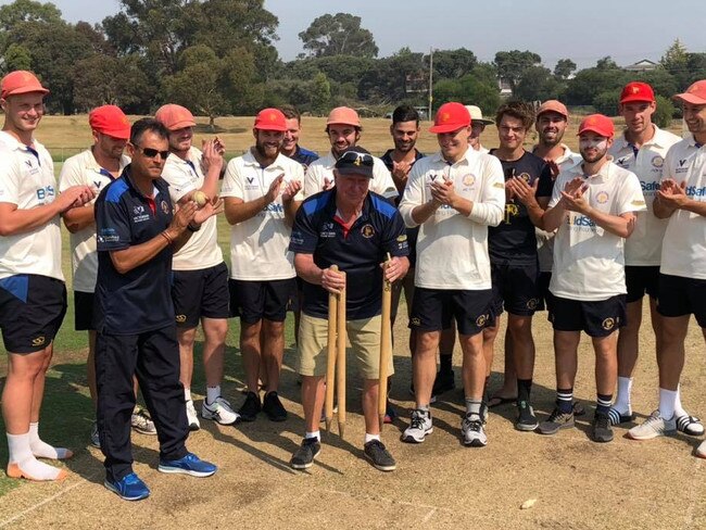 An emotional Dennis Prendergast pulled up stumps as Frankston Peninsula Cricket Club president after many years of service and dedication to his role on Saturday.