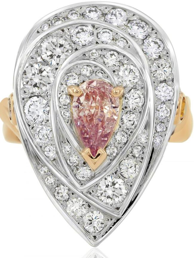 Gerard McCabe’s Amore Pink Diamond Ring features a very rare 0.80 carat pink diamond. Picture: Supplied