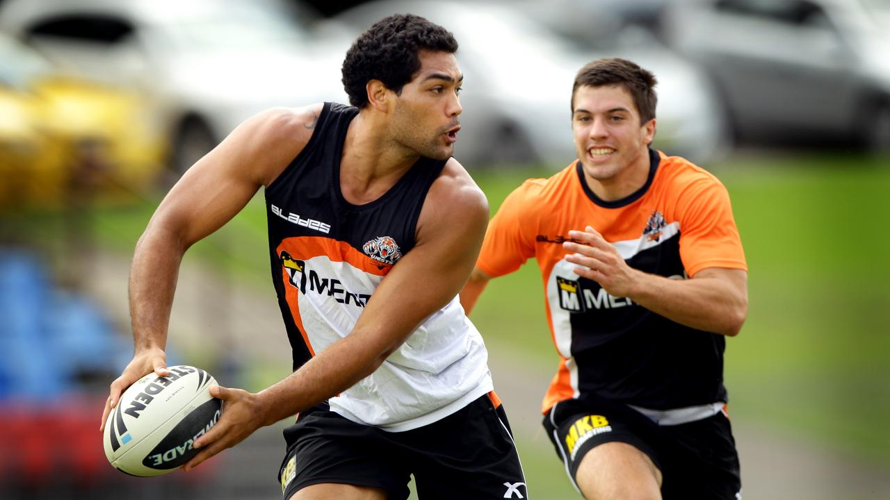 The Wests Tigers went all out to poach Adam Blair in 2012 … only for him to become one of the games most overpaid players. Picture: Gregg Porteous