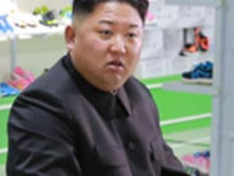 Kim Jong Un. A Korean Central News Agency image showing Kim Jong-un inspecting a North Korean shoe factory. Picture: KCNA