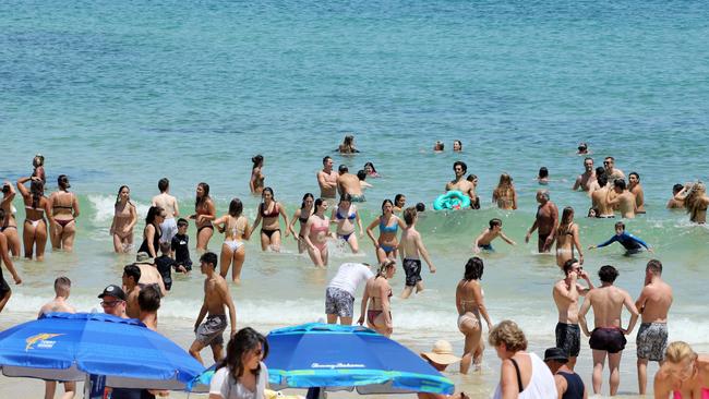 Bondi Beach on Saturday. Picture: Matrix