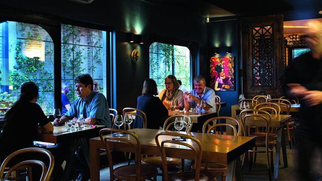 Cool and moody: it’s a wine bar with great food. Picture: Philip Gostelow