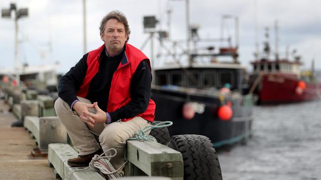 21/06/2018 King Island Mayor Duncan McFie at the King Island Marina. He is more supportive of the propposed fish farms for the island and  is copping flak for secret talks with the salmon company. Picture : David Geraghty / The Australian.