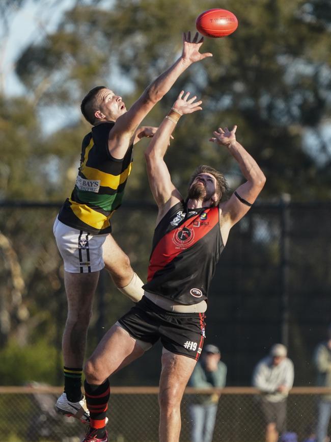 MPFNL: Action from the clash between Frankston Bombers and Dromana. Picture: Valeriu Campan