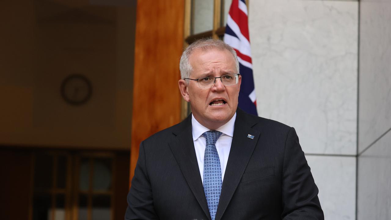 Scott Morrison made the announcement following a meeting of national security committee. Picture: NCA/Gary Ramage