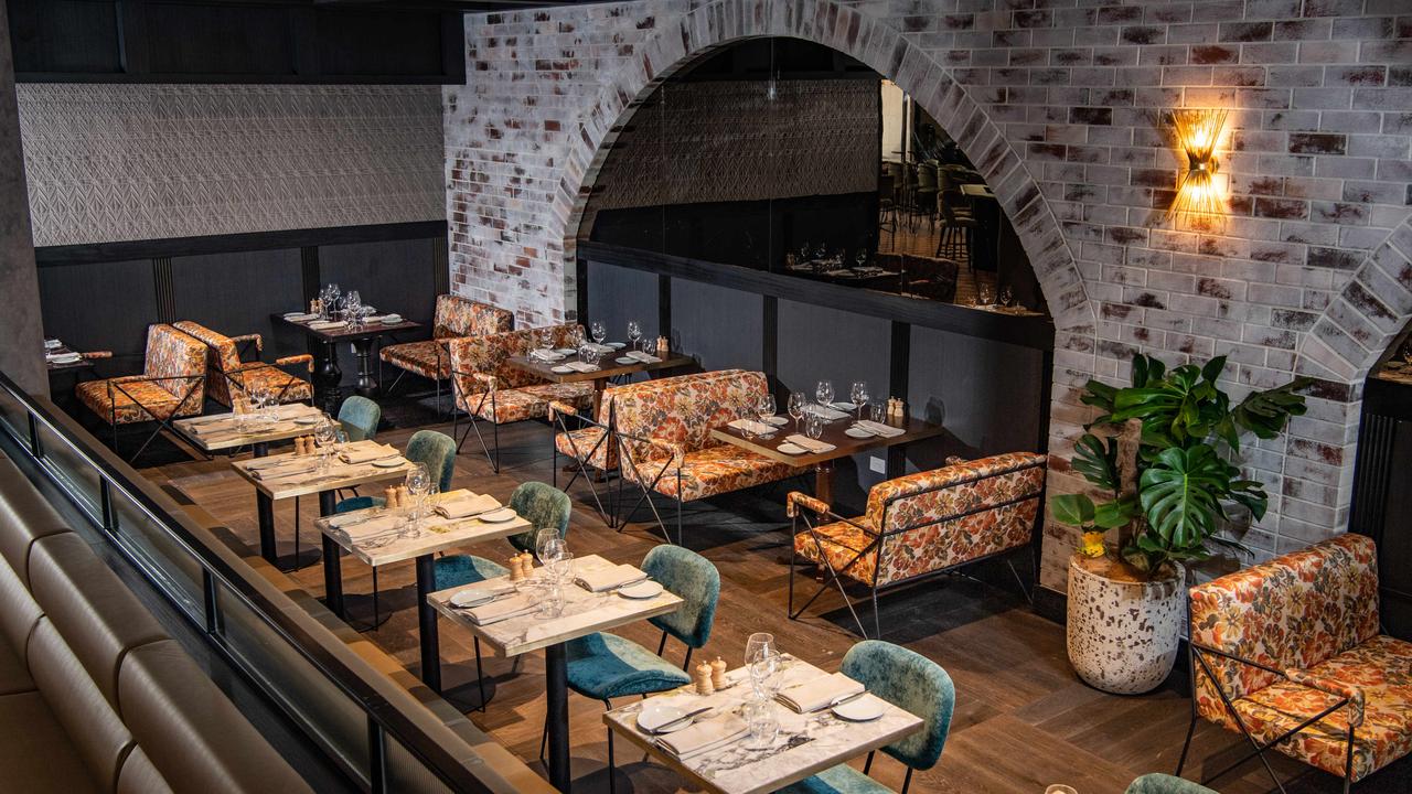 Inside the new Ghanem Group French restaurant Bisou Bisou in Fortitude Valley. Picture: Brad Fleet