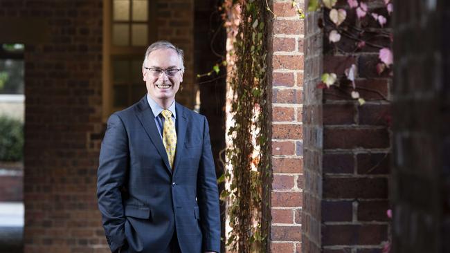 Geelong College principal Dr Peter Miller on the Newtown Campus. Picture: Dannika Bonser