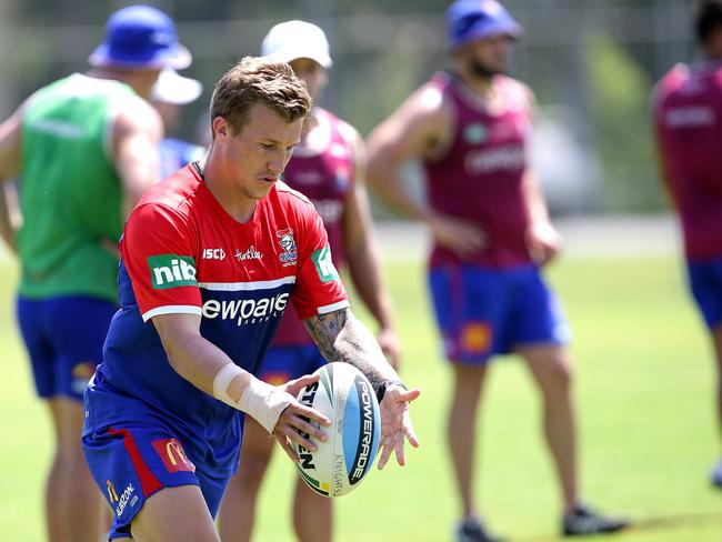 The Knights are tipped to make Trent Hodkinson SuperCoach relevant for the first time. Picture: Peter Lorimer.