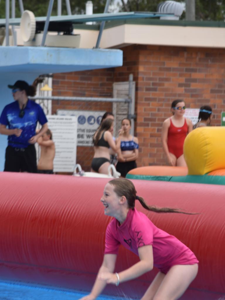 PARTY TIME: There were plenty of splatters and splashes at Dalby's pool party on Saturday.