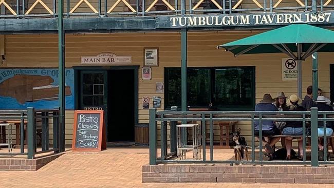 Tumbulgum Tavern in the Tweed closes bistro for over two weeks due to staff shortages.