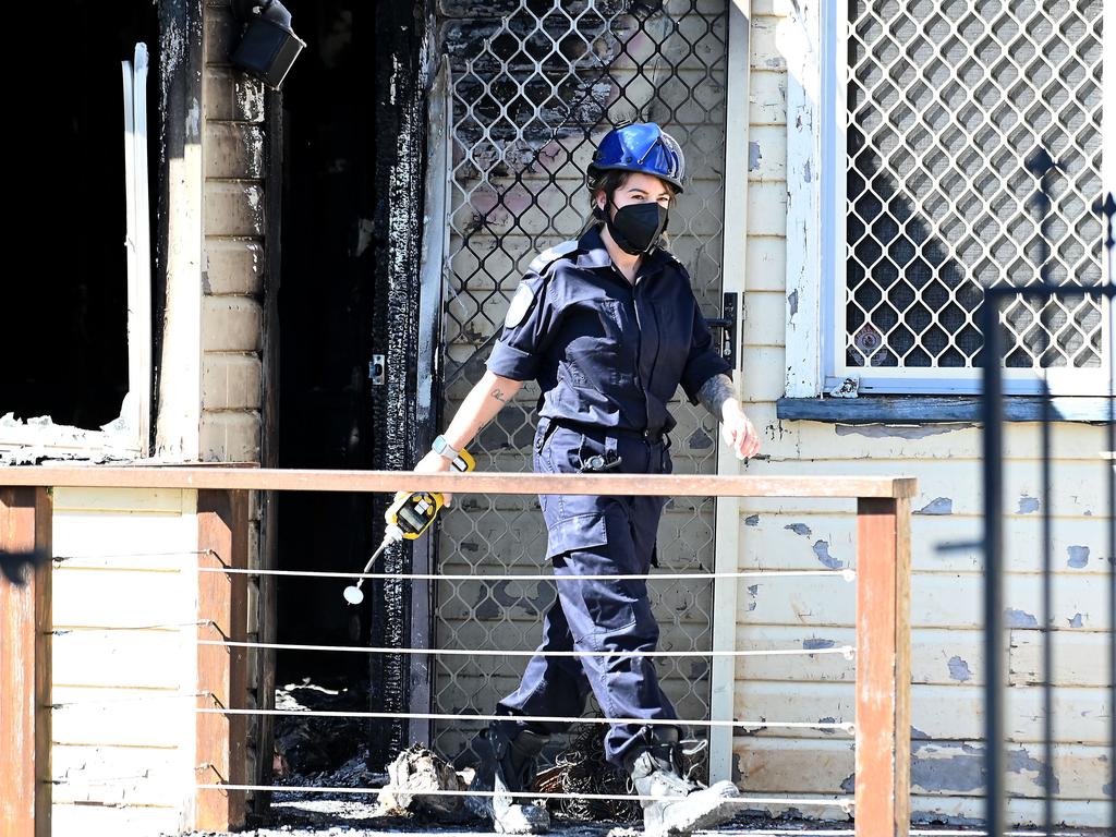Three children died in the house fire, which tore through the building. Picture: NewsWire / John Gass
