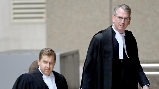 Nine’s barrister Nicholas Owens SC arriving at the Federal Court. Picture: NCA NewsWire/Jeremy Piper.