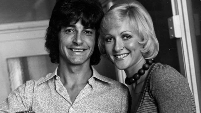 Peter Brock and fiancee Michelle Downes in 1974.