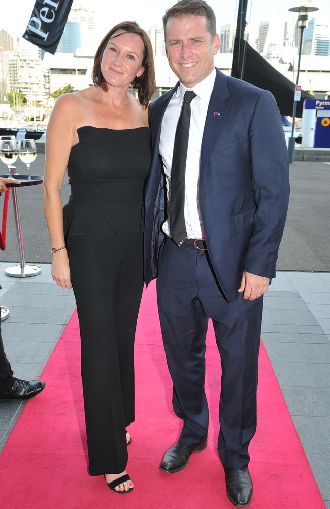 Thorburn and Stefanovic attend the Loyal Foundation Sail With The Stars gala dinner in 2014.