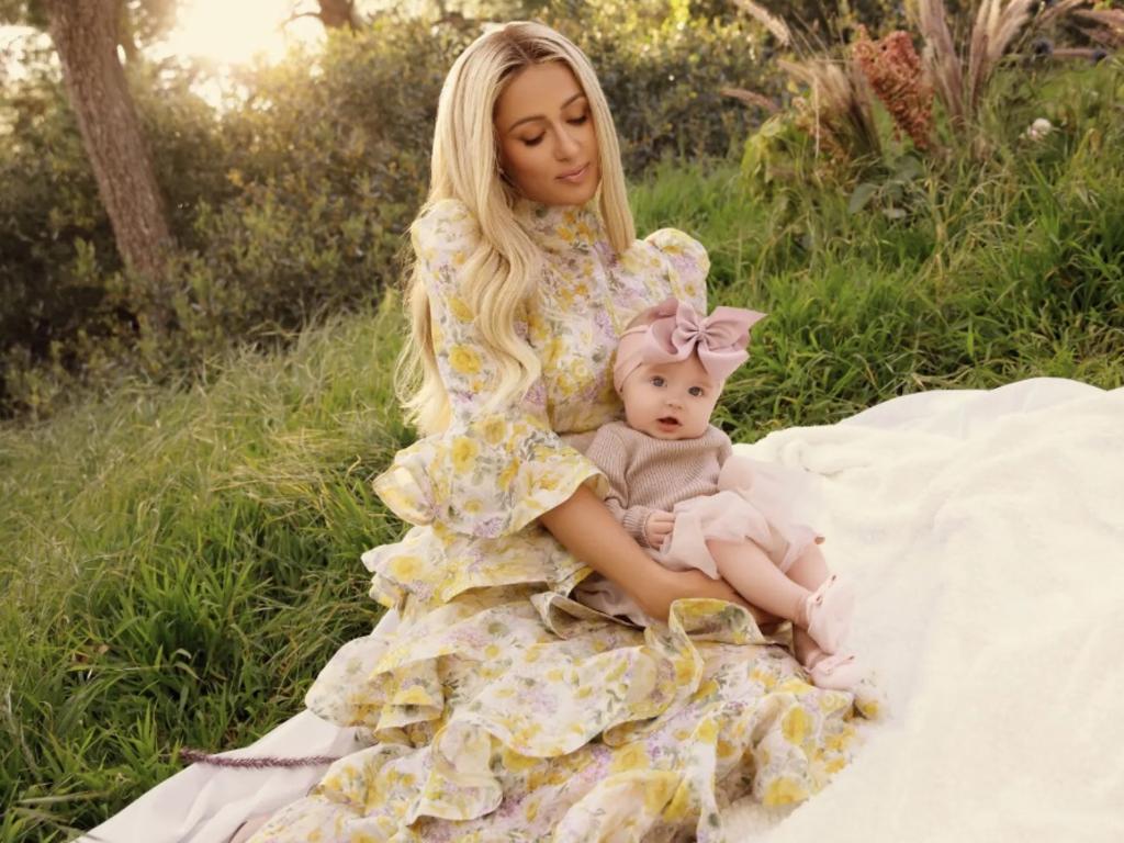 Paris Hilton has shared the first photos of her newborn daughter, London.