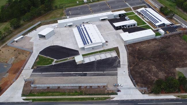 An aerial view of the new Clarence Valley Council depot at the intersection of Tyson Street and Rushforth Road, South Grafton.