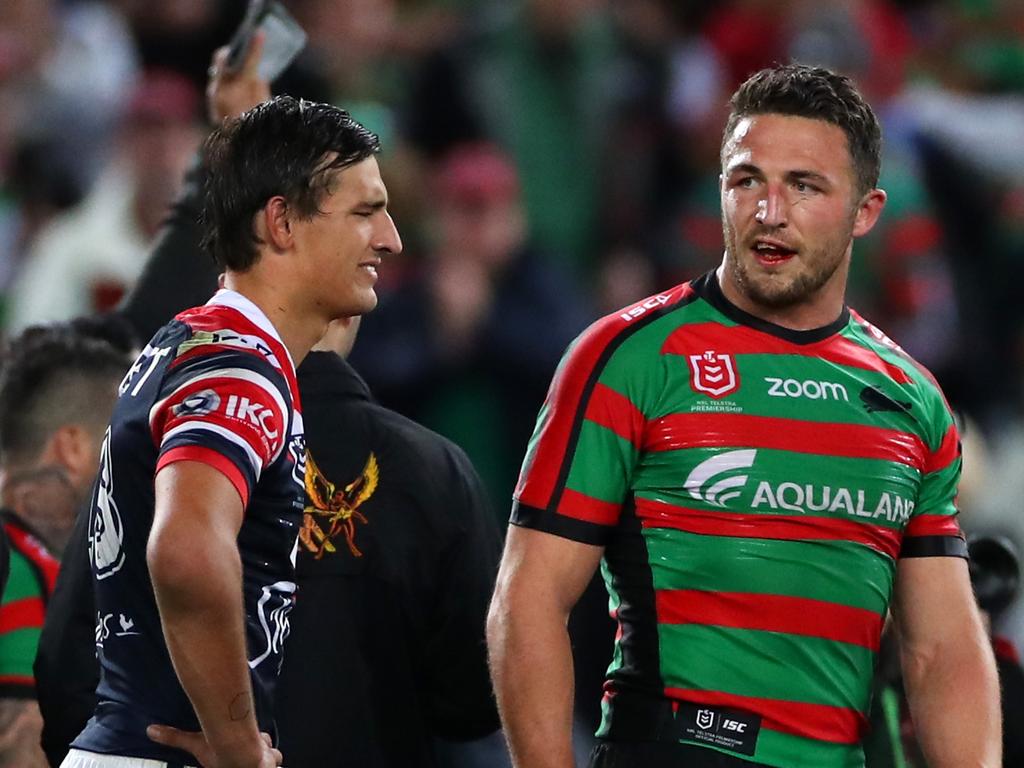 Sam Burgess has denied serious allegations levelled against him by his former wife. Picture: Cameron Spencer/Getty Images