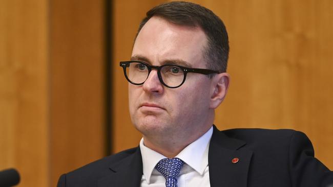 CANBERRA, AUSTRALIA, NewsWire Photos. OCTOBER 26, 2023: Senator Andrew Bragg during the Economics Senate Inquiry at Parliament House in Canberra. Picture: NCA NewsWire / Martin Ollman