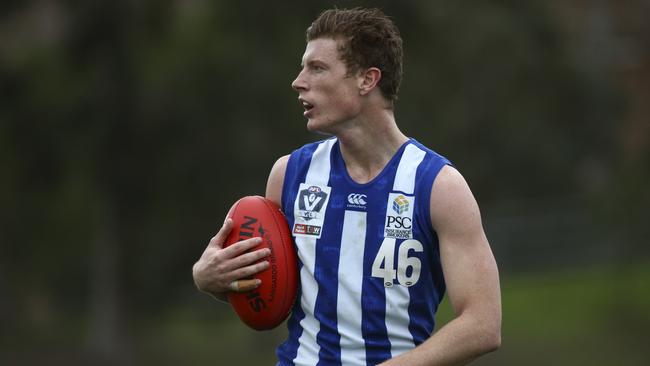 North Melbourne has re-signed ex-Glenelg forward Lachlan Hosie, ruling him out of returning for the Tigers’ premiership push. Picture: Luke Hemer/Getty Images