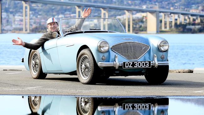 Becher Townshend discovered that his classic 1955 Austin Healey 100 had been stolen from previous owner Agris Svalbe and used in a robbery.  Picture: SAM ROSEWARNE
