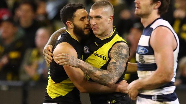 The Tigers won a thriller over the Cats last Friday night. Picture: Getty