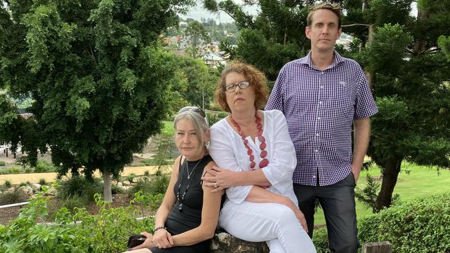 Sarah Grist, Alison Young and David Stone are speaking out about Labor MP Jim Madden's alleged inappropriate behaviour towards them. Picture: Sarah Elks