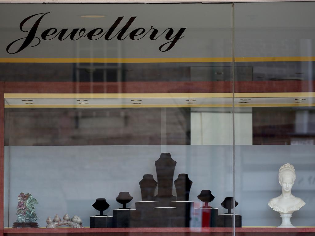 A closed jewellery store in The Rocks. Picture: Toby Zerna