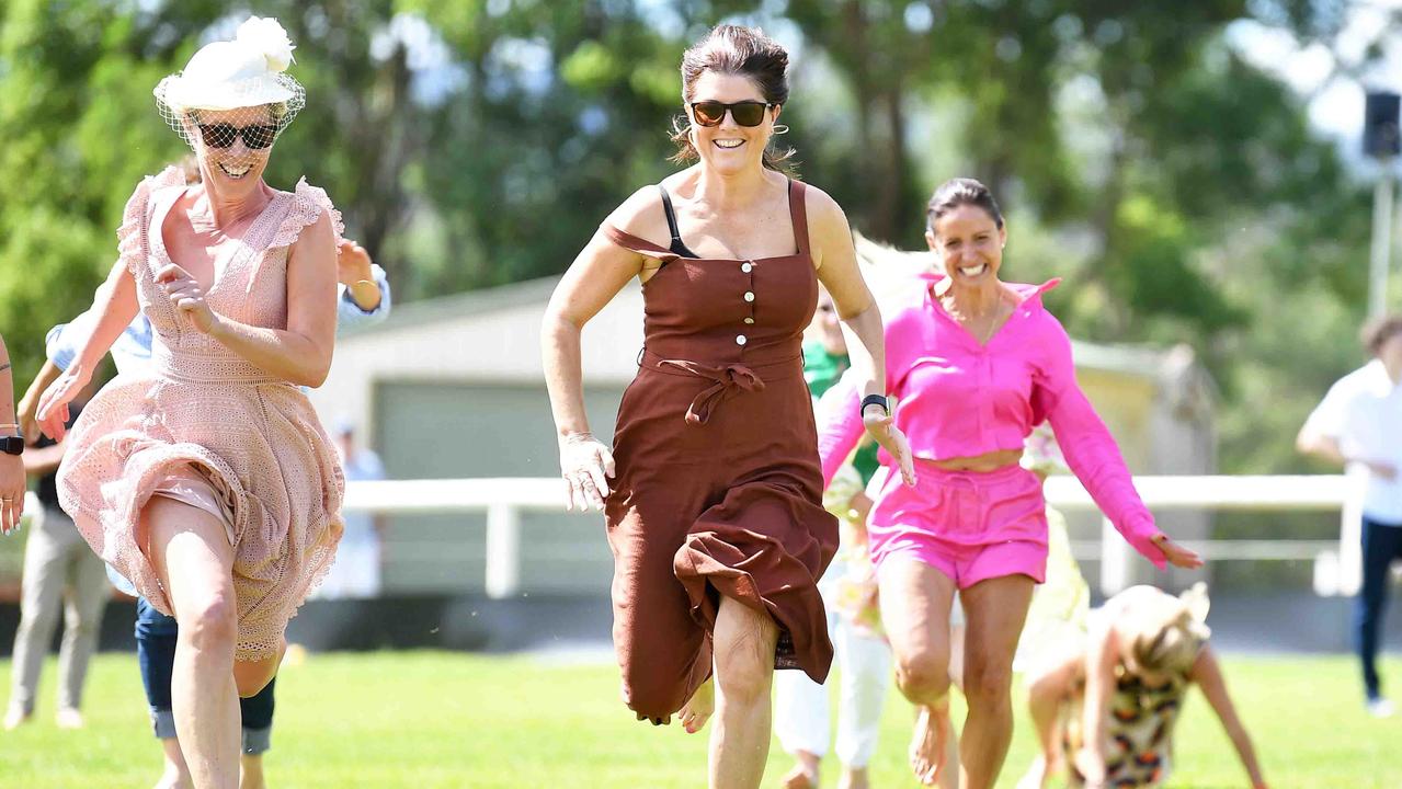 The Ladies Dash at the Polo &amp; Provedores, Noosa. Picture Patrick Woods.