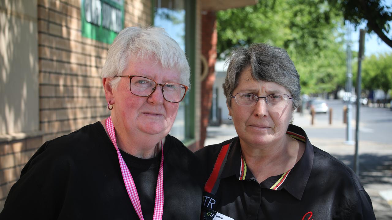 Bordertown residents Heather Macintosh and Diana Melianor are in shock at the shooting. Picture: NCA NewsWire / Dean Martin