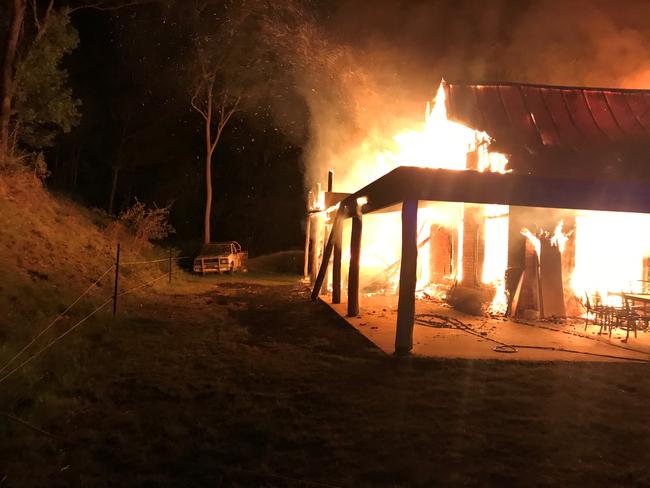 House alight in Hampden, near Mackay.