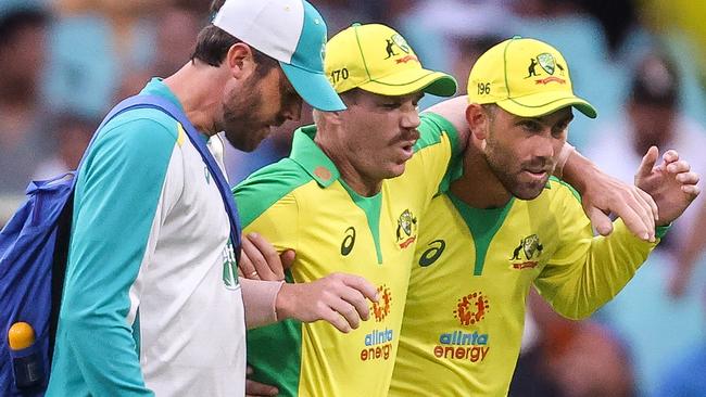 David Warner hurt his groin during an ODI last NOvember. (Photo by DAVID GRAY / AFP)