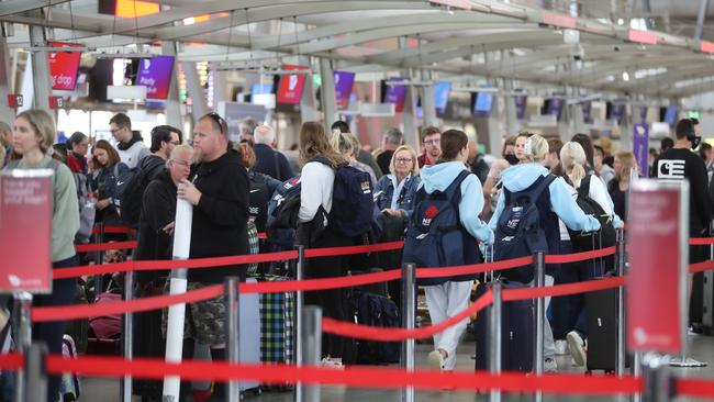 Flight delays and lost baggage have created a tense environment at Australian airports. Picture: John Grainger