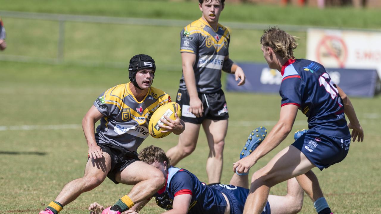 Finn Lawson of Sunshine Coast Falcons in a trial. Picture: Kevin Farmer