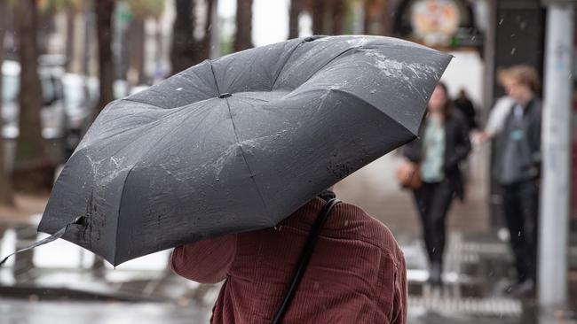 Wet and wild weather could hit Geelong on Monday evening. Picture: Brad Fleet