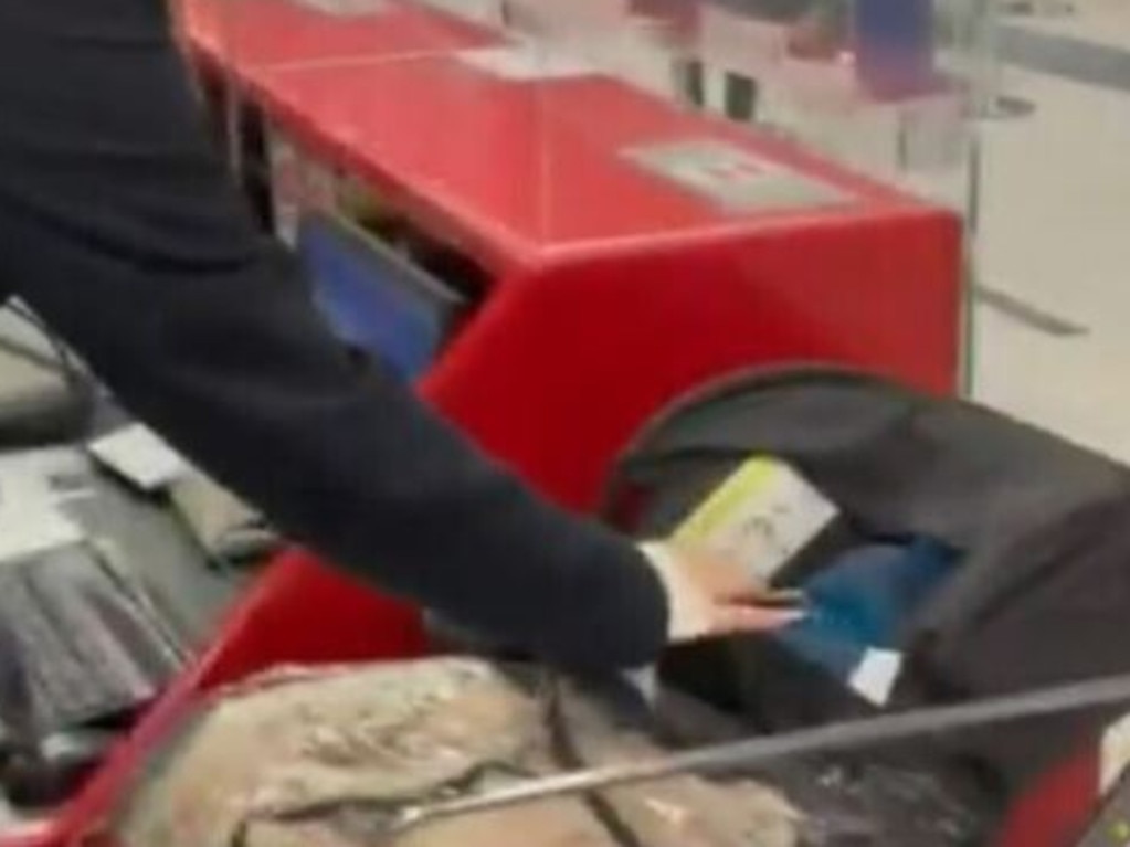 A couple allegedly left their baby by the check-in counter after they refused to purchase the infant a plane ticket. Picture: Channel 12