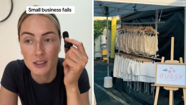 Aussie reveals heartbreaking moment she made zero sales at a popular market. Picture: Picture: TikTok/bugsy.thelabel