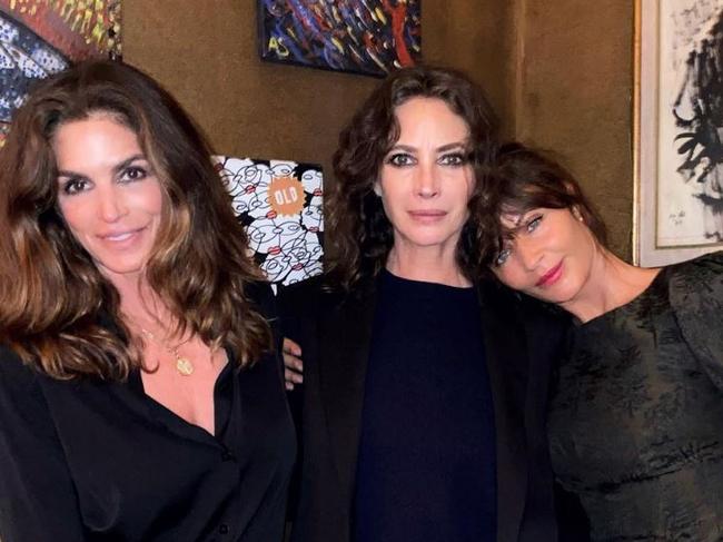 With fellow supermodels Christy Turlington and Helena Christensen. Picture: Instagram