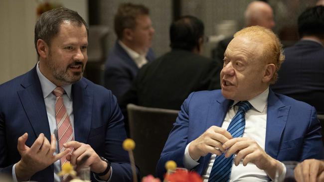 Industry Minister Ed Husic with Visy executive chairman Anthony Pratt at the Global Food Forum gala dinner. Picture: Arsineh Houspian