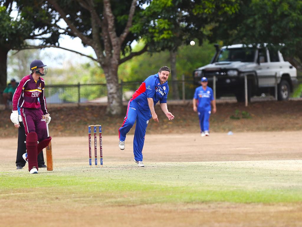 Pictured: Barron River's Fredrick Pittorino. Atherton v Barron River. Cricket Far North 2024. Photo: Gyan-Reece Rocha