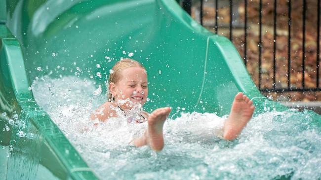 FUN TIMES: Emerson Mitchell enjoys the Aquatic Centre's water slide. Picture: Renee Albrecht