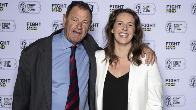 Bill Guest with Bec Daniher. Picture: Fiona Hamilton Photography