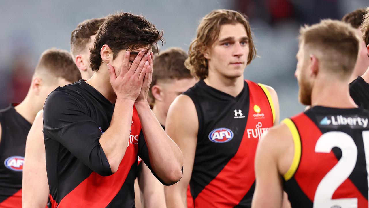 The loss was a bitter pill for the Bombers to swallow. Pic: Michael Klein